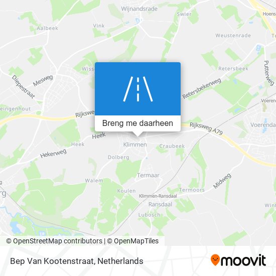 Bep Van Kootenstraat kaart