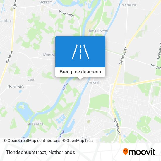 Tiendschuurstraat kaart