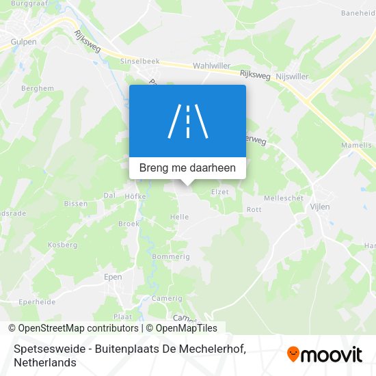 Spetsesweide - Buitenplaats De Mechelerhof kaart