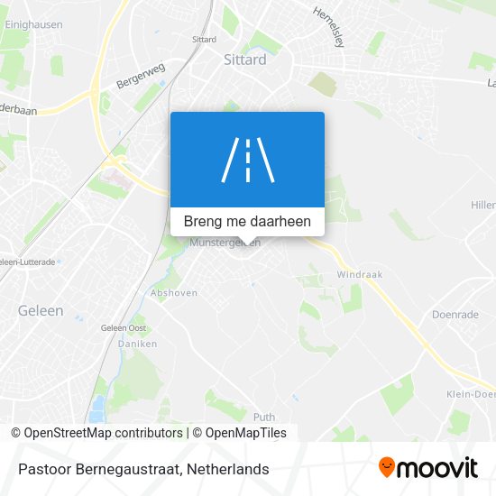 Pastoor Bernegaustraat kaart