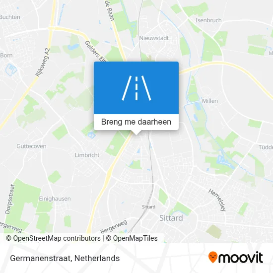 Germanenstraat kaart