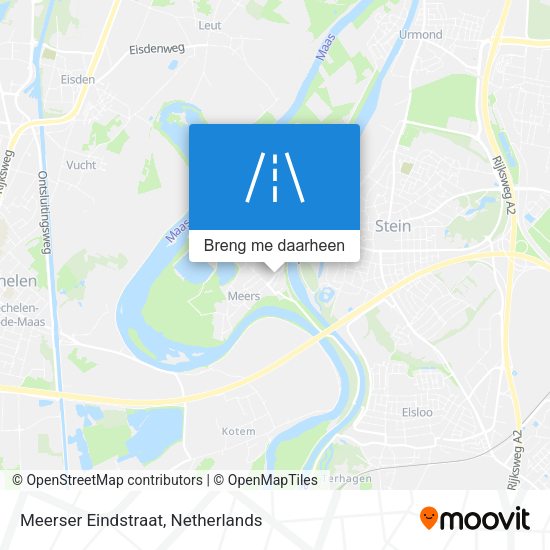 Meerser Eindstraat kaart