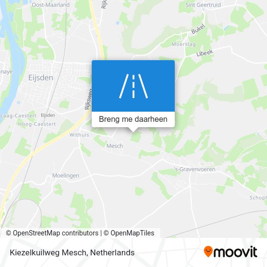 Kiezelkuilweg Mesch kaart