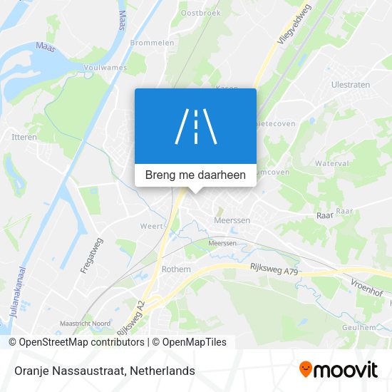 Oranje Nassaustraat kaart