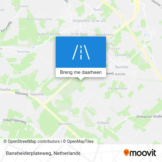 Baneheiderplateweg kaart