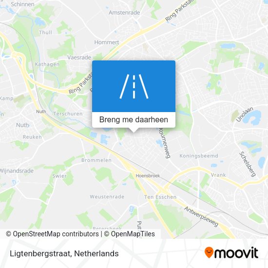 Ligtenbergstraat kaart