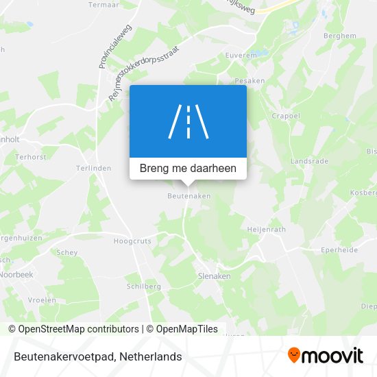 Beutenakervoetpad kaart