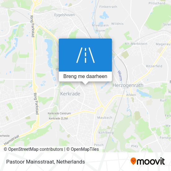 Pastoor Mainsstraat kaart