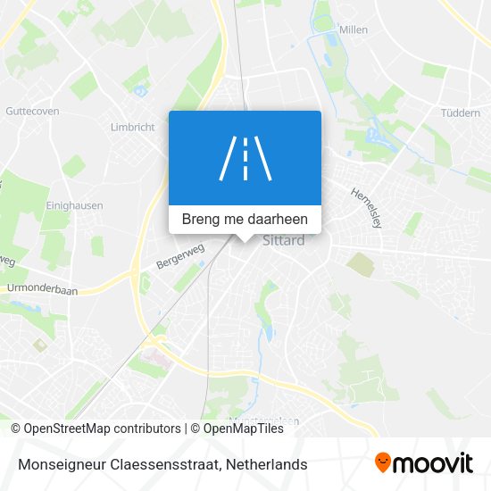 Monseigneur Claessensstraat kaart