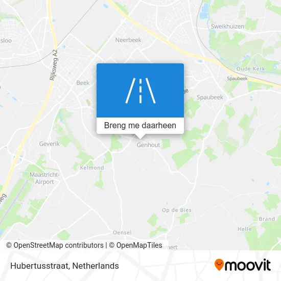 Hubertusstraat kaart