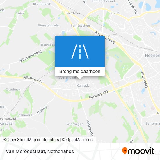 Van Merodestraat kaart