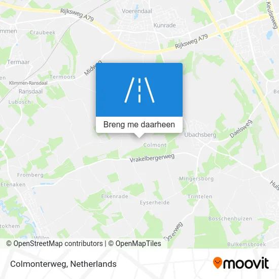 Colmonterweg kaart
