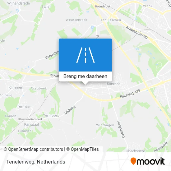 Tenelenweg kaart
