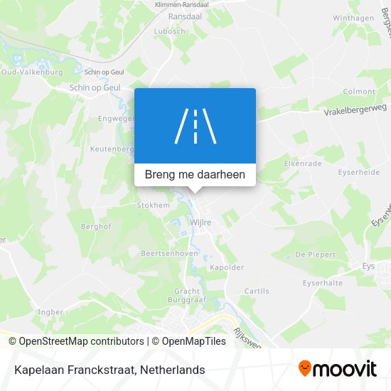 Kapelaan Franckstraat kaart