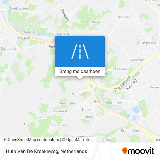 Huib Van De Kreekeweg kaart