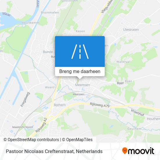 Pastoor Nicolaas Creftenstraat kaart