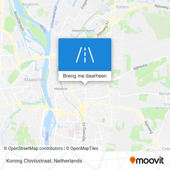 Koning Clovisstraat kaart