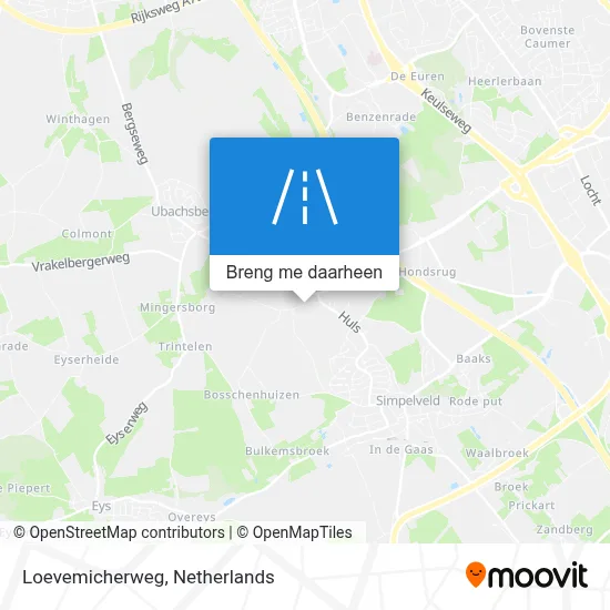 Loevemicherweg kaart
