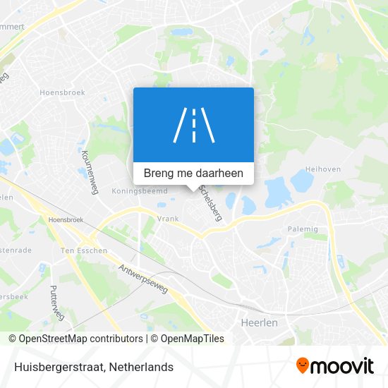 Huisbergerstraat kaart