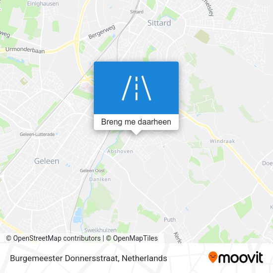 Burgemeester Donnersstraat kaart
