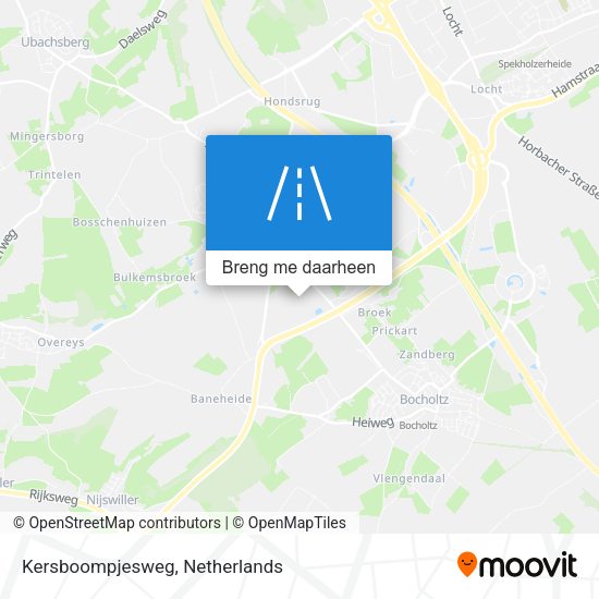 Kersboompjesweg kaart