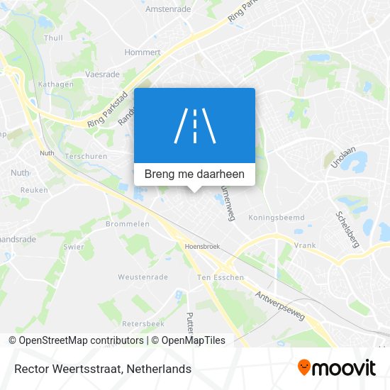 Rector Weertsstraat kaart