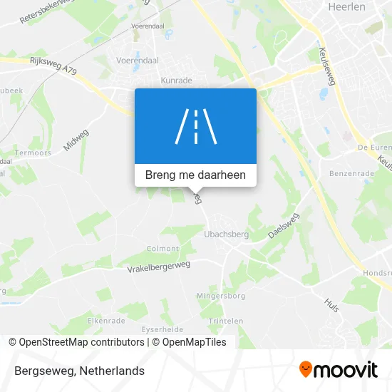 Bergseweg kaart
