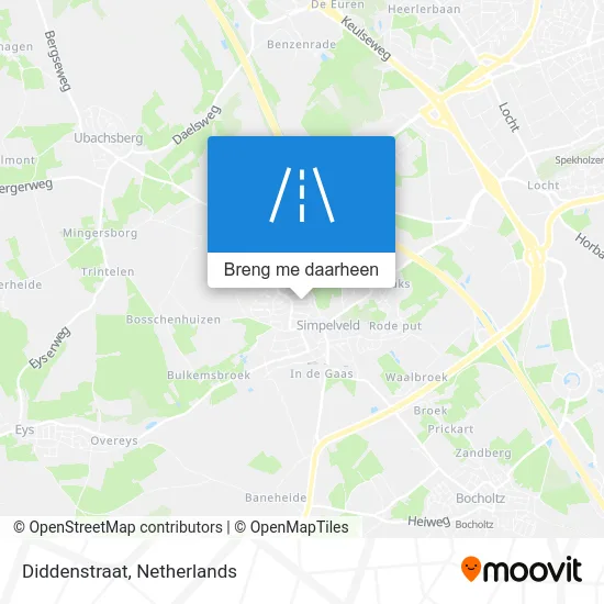 Diddenstraat kaart