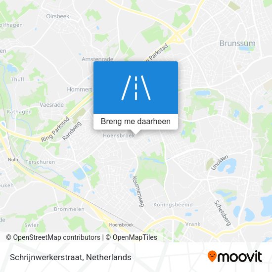 Schrijnwerkerstraat kaart