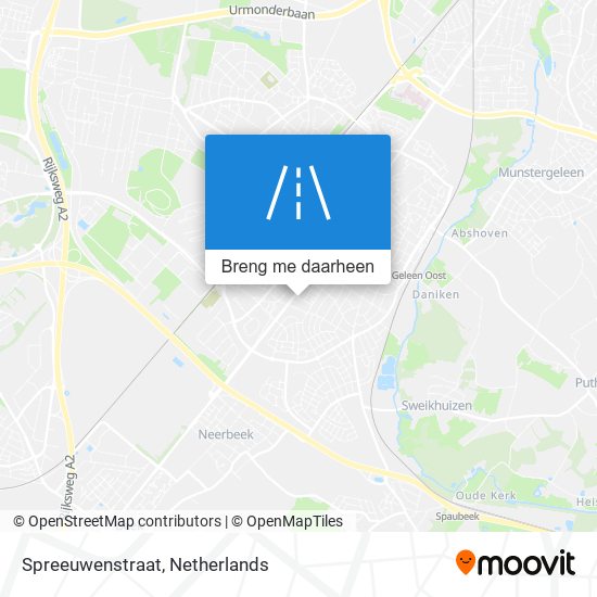 Spreeuwenstraat kaart