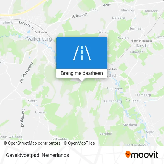 Geveldvoetpad kaart
