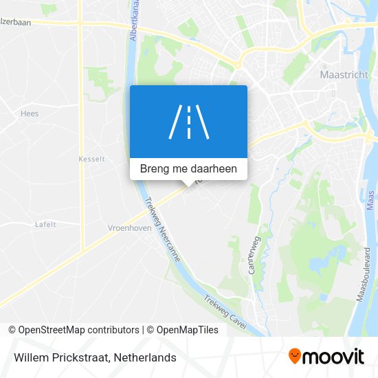 Willem Prickstraat kaart