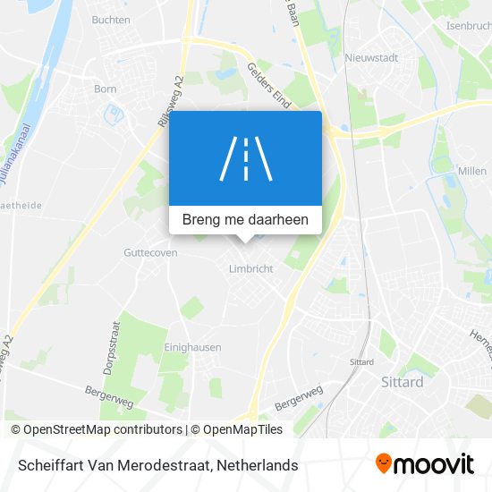 Scheiffart Van Merodestraat kaart