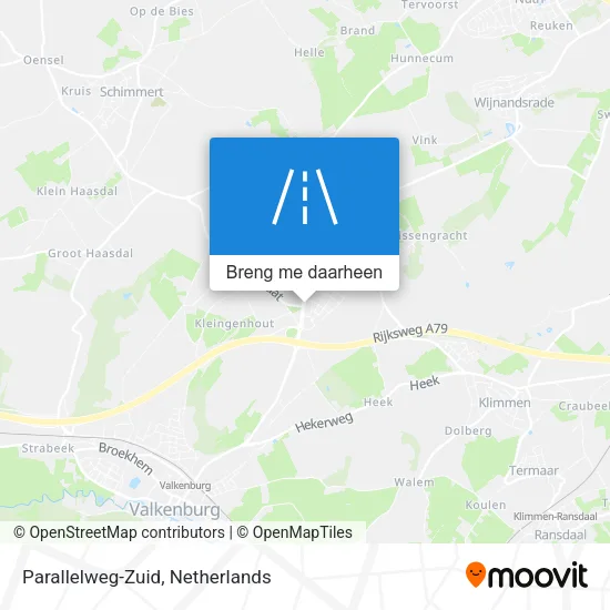 Parallelweg-Zuid kaart