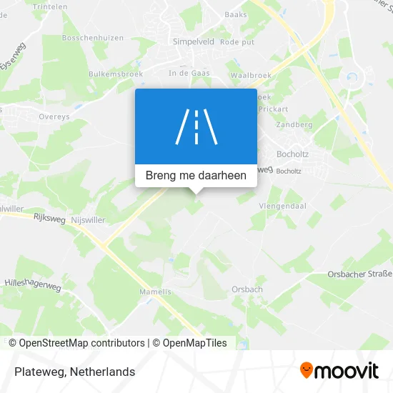 Plateweg kaart