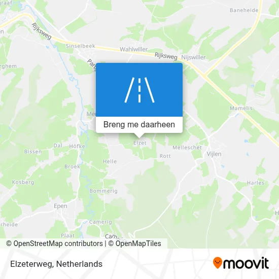 Elzeterweg kaart