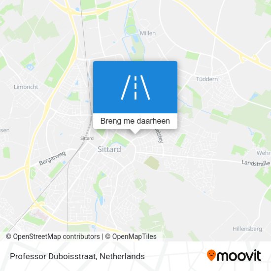 Professor Duboisstraat kaart