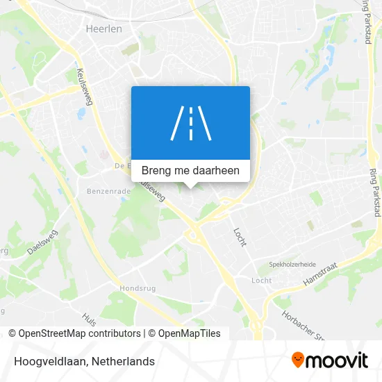 Hoogveldlaan kaart