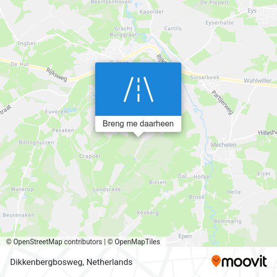 Dikkenbergbosweg kaart