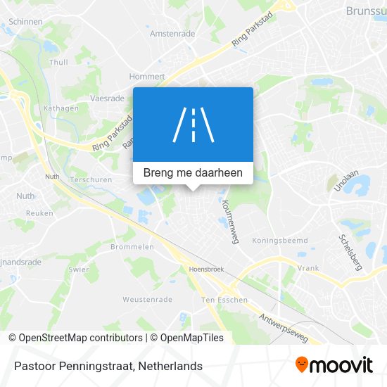 Pastoor Penningstraat kaart