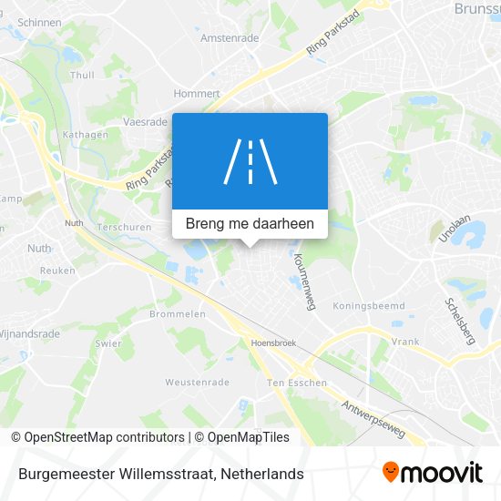 Burgemeester Willemsstraat kaart