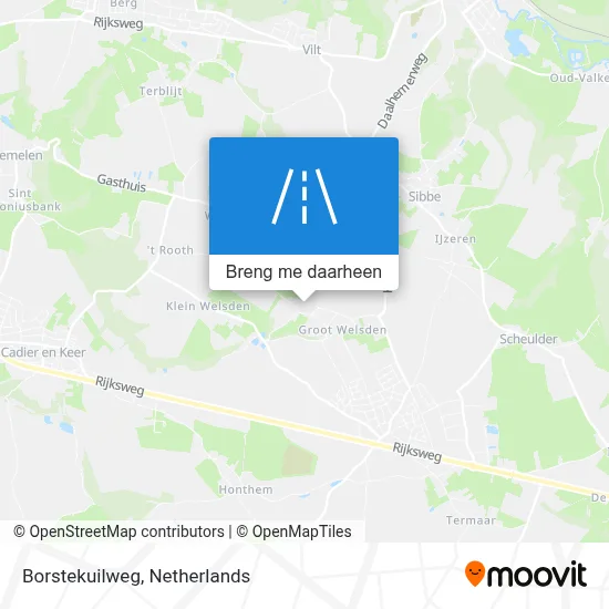 Borstekuilweg kaart