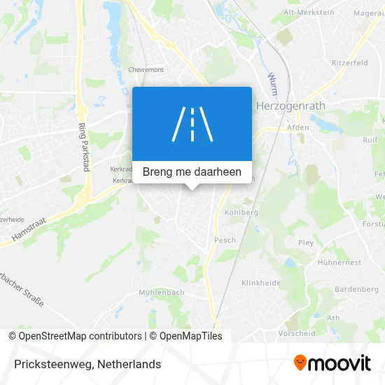 Pricksteenweg kaart