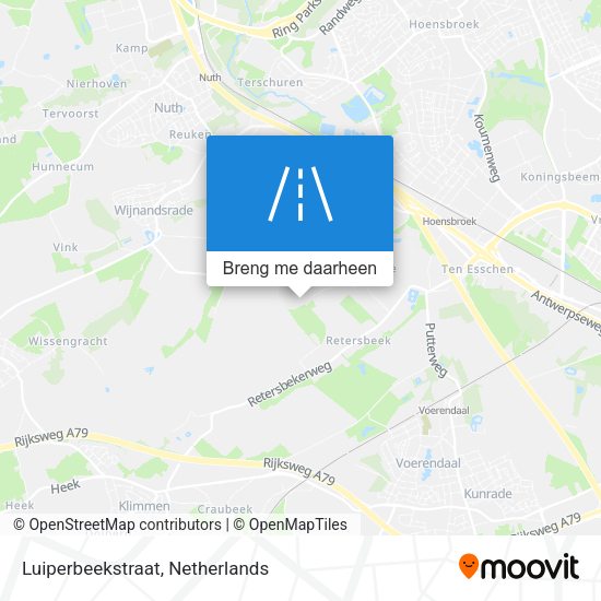 Luiperbeekstraat kaart