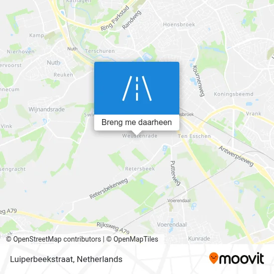 Luiperbeekstraat kaart