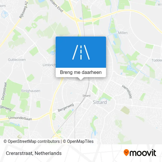 Crerarstraat kaart