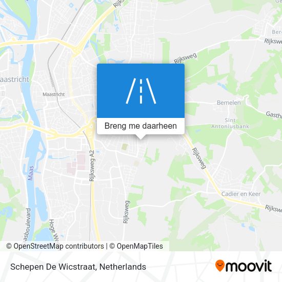 Schepen De Wicstraat kaart