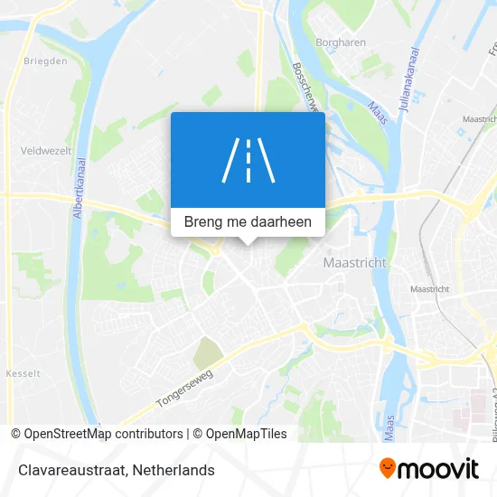 Clavareaustraat kaart