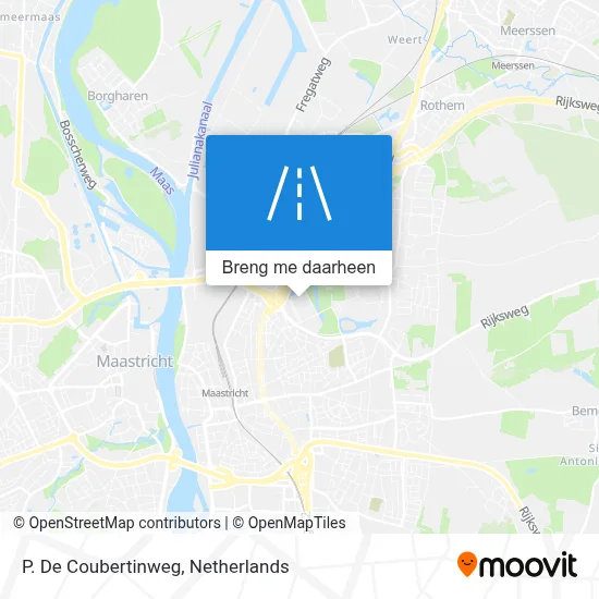 P. De Coubertinweg kaart