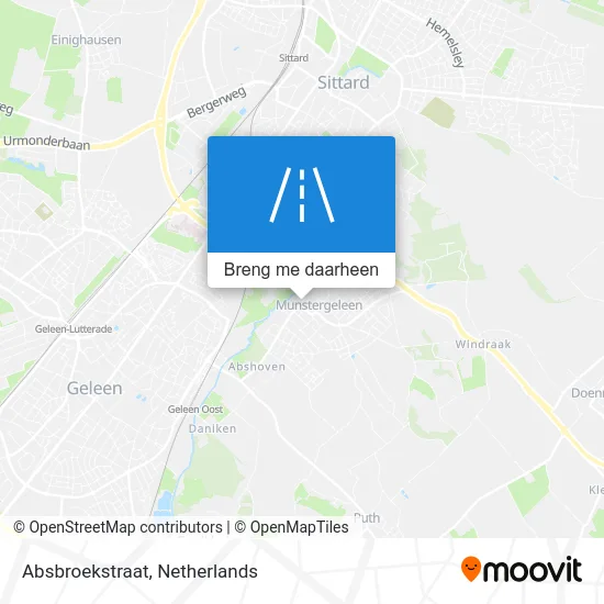 Absbroekstraat kaart